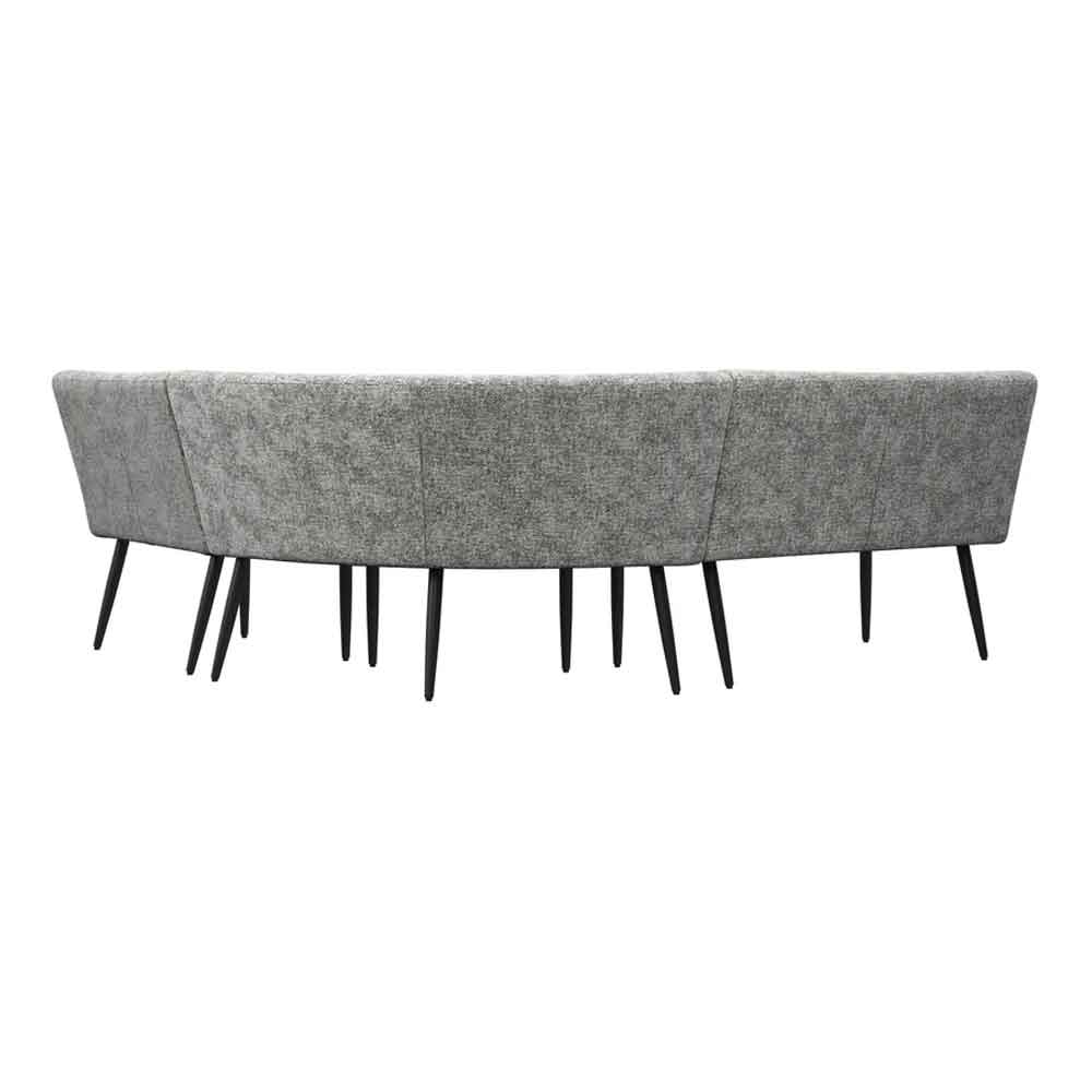 Laroz Fabric Corner Dining Bench in Grey