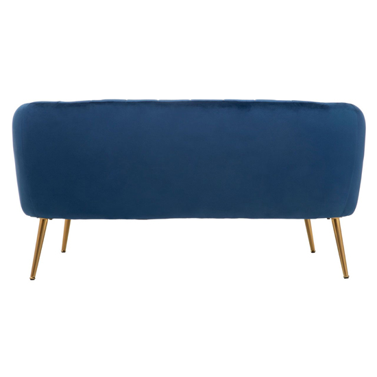 Larrisa Upholstered Velvet 2 Seater Sofa In Blue_4