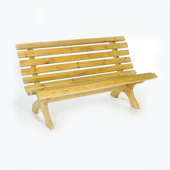 Product photograph of Lars Teak Wood Garden 3 Seater Bench In Teak from Furniture in Fashion