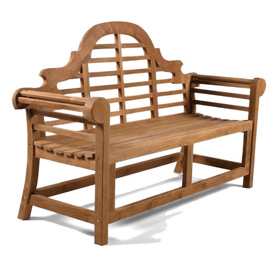 Product photograph of Larya Teak Wooden Garden 3 Seater Bench In Teak from Furniture in Fashion