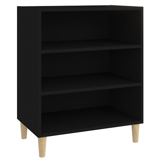 Larya Wooden Bookcase With 3 Shelves In Black_3