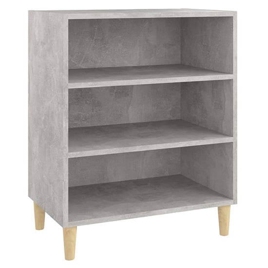 Larya Wooden Bookcase With 3 Shelves In Concrete Effect_3