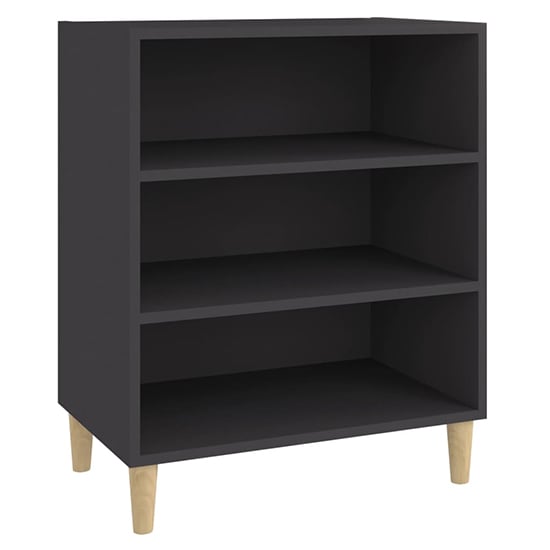 Larya Wooden Bookcase With 3 Shelves In Grey_3