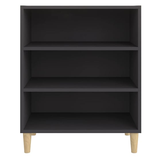 Larya Wooden Bookcase With 3 Shelves In Grey_4