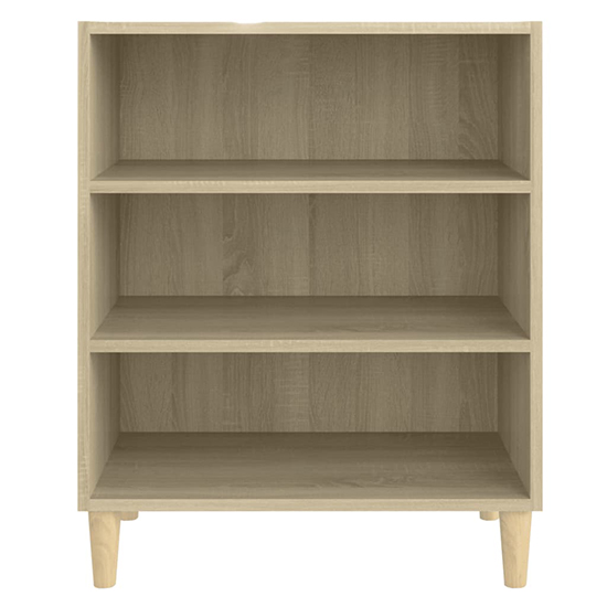 Larya Wooden Bookcase With 3 Shelves In Sonoma Oak_4