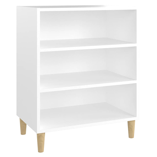 Larya Wooden Bookcase With 3 Shelves In White