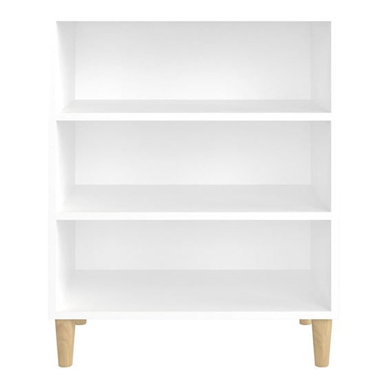 Larya Wooden Bookcase With 3 Shelves In White_4