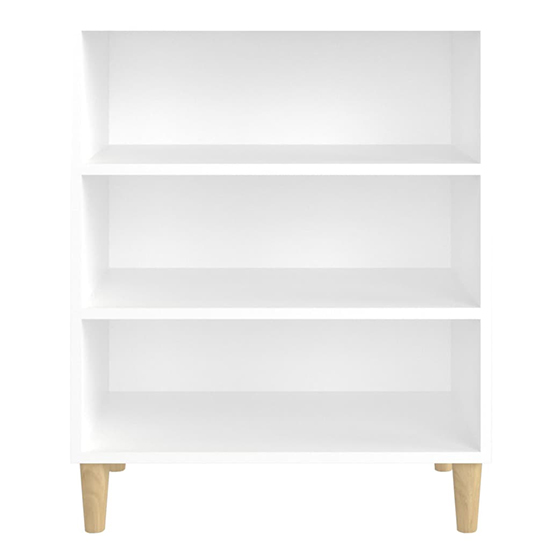Larya Wooden Bookcase With 3 Shelves In White