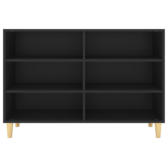 Larya Wooden Bookcase With 6 Shelves In Black