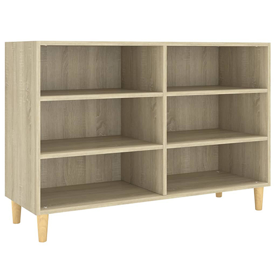 Larya Wooden Bookcase With 6 Shelves In Sonoma Oak_3