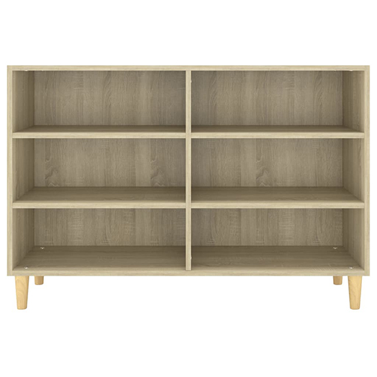 Larya Wooden Bookcase With 6 Shelves In Sonoma Oak