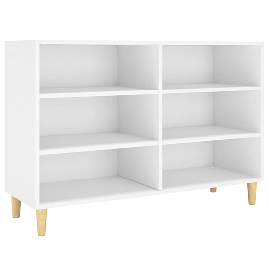 Larya Wooden Bookcase With 6 Shelves In White