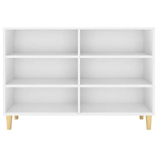 Larya Wooden Bookcase With 6 Shelves In White_4