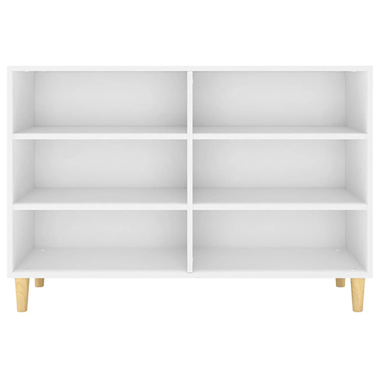 Larya Wooden Bookcase With 6 Shelves In White