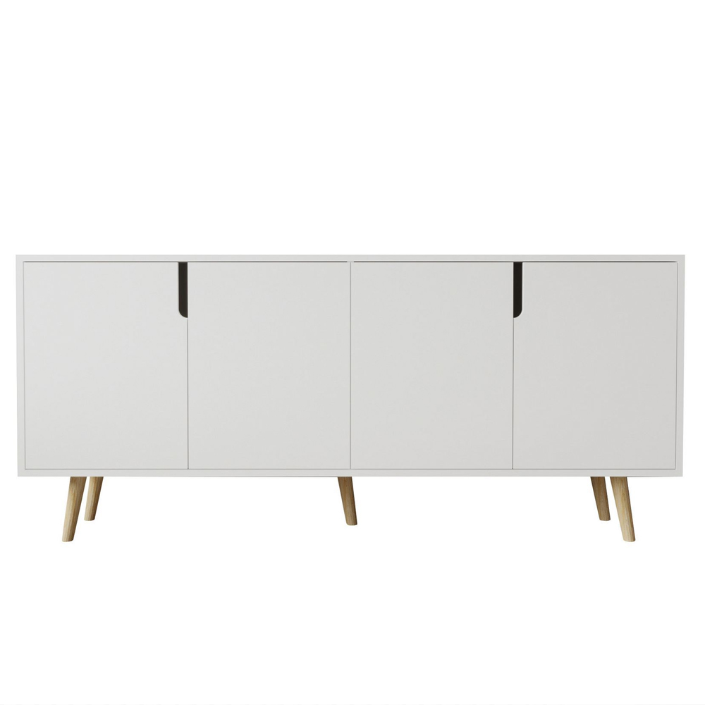 Latina Wooden Sideboard with 4 Doors in White