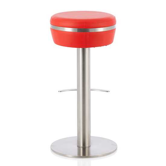 Latos Faux Leather Fixed Bar Height Bar Stool In Red_3