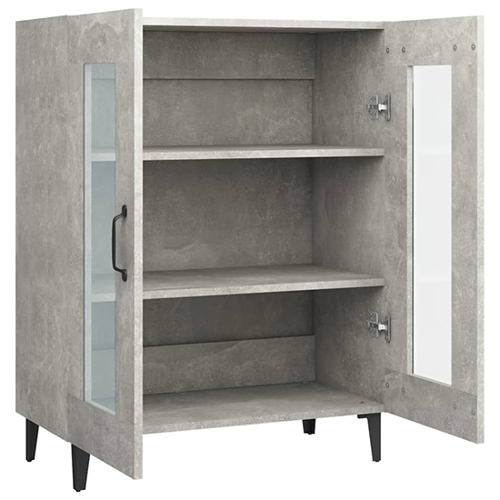 Latrell Wooden Sideboard With 2 Doors In Concrete Effect