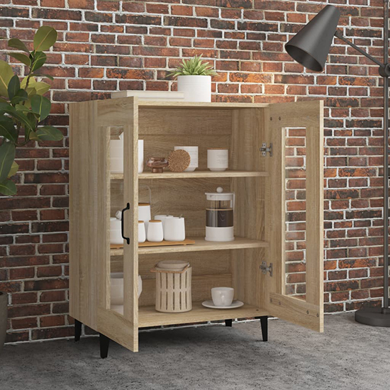 Latrell Wooden Sideboard With 2 Doors In Sonoma Oak