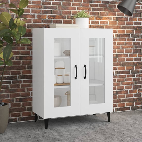 Product photograph of Latrell Wooden Sideboard With 2 Doors In White from Furniture in Fashion