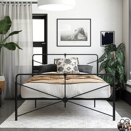Laurel Metal Double Bed In Black