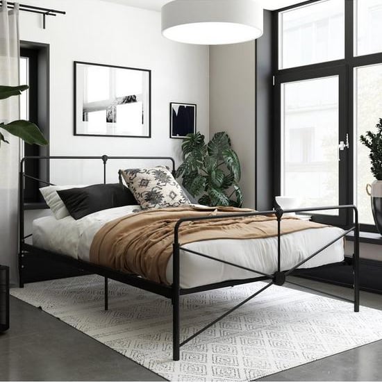 Product photograph of Laurel Metal King Size Bed In Black from Furniture in Fashion