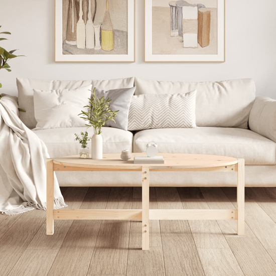 Laurel Solid Pine Wood Coffee Table In Brown