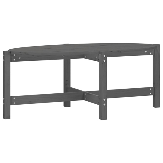 Laurel Solid Pine Wood Coffee Table In Grey