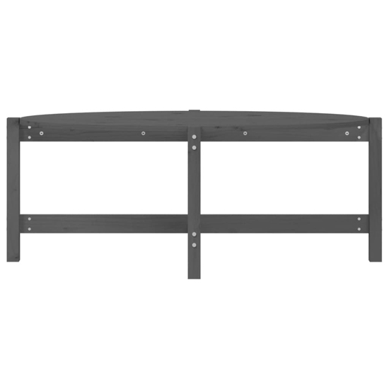 Laurel Solid Pine Wood Coffee Table In Grey