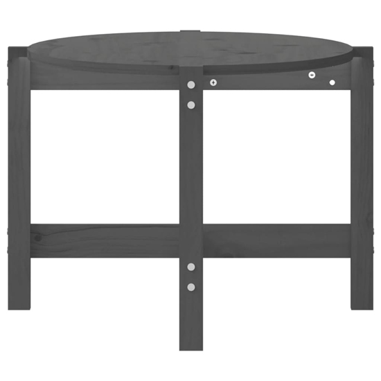 Laurel Solid Pine Wood Coffee Table In Grey