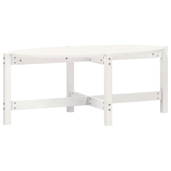Laurel Solid Pine Wood Coffee Table In White