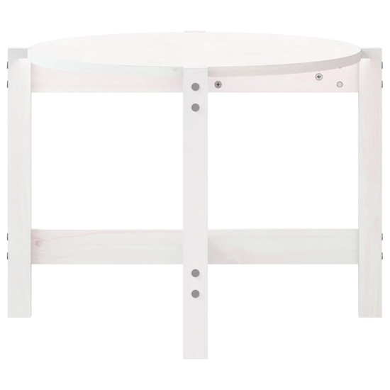 Laurel Solid Pine Wood Coffee Table In White