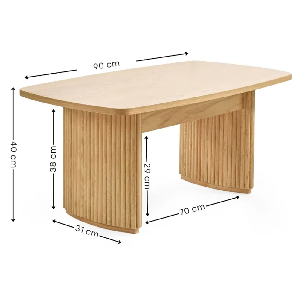 Laurel Wooden Compact Coffee Table - Brown