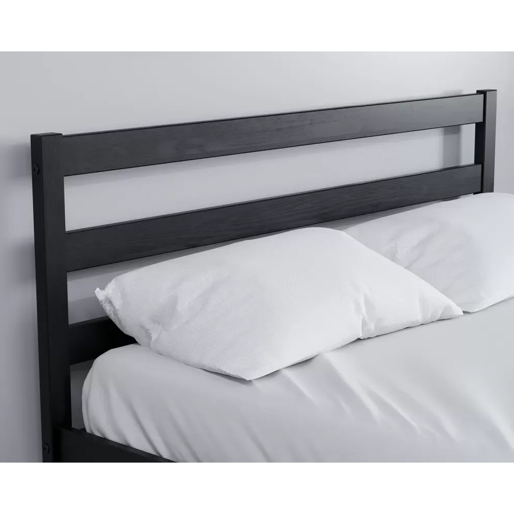 Laurel Wooden Double Bed In Black