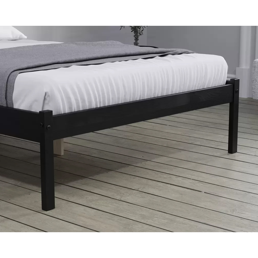 Laurel Wooden Double Bed In Black