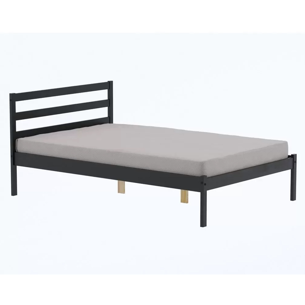 Laurel Wooden Double Bed In Black