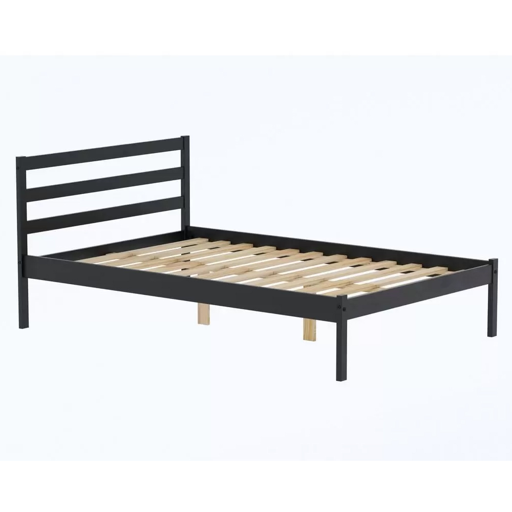 Laurel Wooden Double Bed In Black