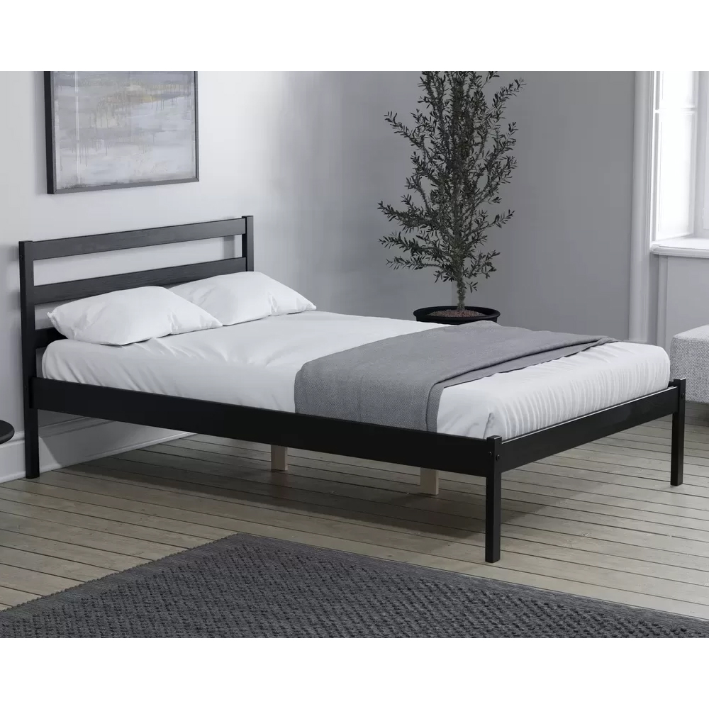 Read more about Laurel wooden small double bed in black