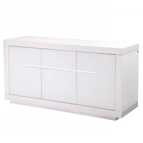 Product photograph of Martley Modern Sideboard In White High Gloss With Led from Furniture in Fashion