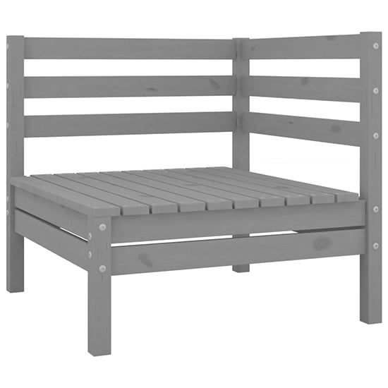 Laurie Solid Pinewood Garden Lounge Set In Grey_3