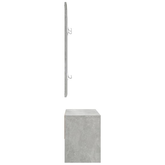 Lautoka Wooden Hallway Furniture Set In Concrete Effect