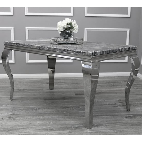 Laval Extra Large Marble Top Dining Table In Dark Grey_1