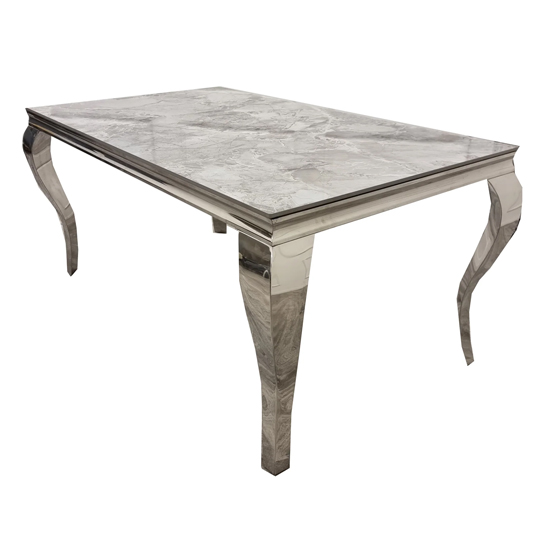 Product photograph of Laval Extra Large Sintered Stone Dining Table In Stomach Grey from Furniture in Fashion