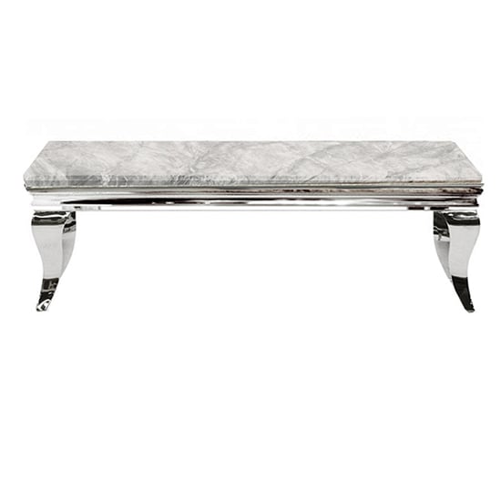 Read more about Laval light grey marble top coffee table with polished legs