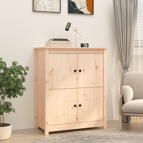 Read more about Laval solid pine wood sideboard with 4 doors in natural