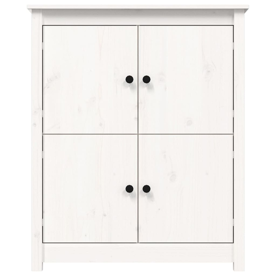 Laval Solid Pine Wood Sideboard With 4 Doors In White