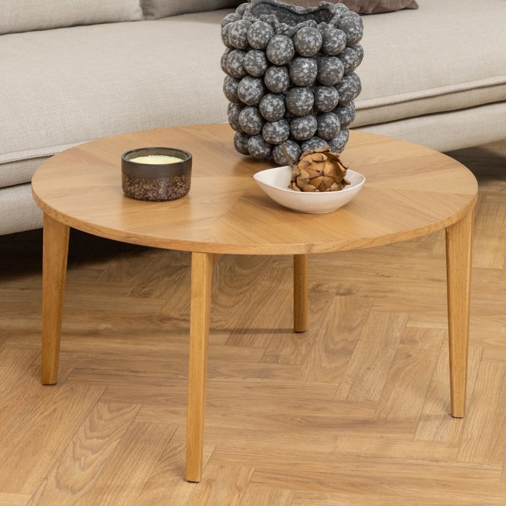 Read more about Laval wooden coffee table round in oak