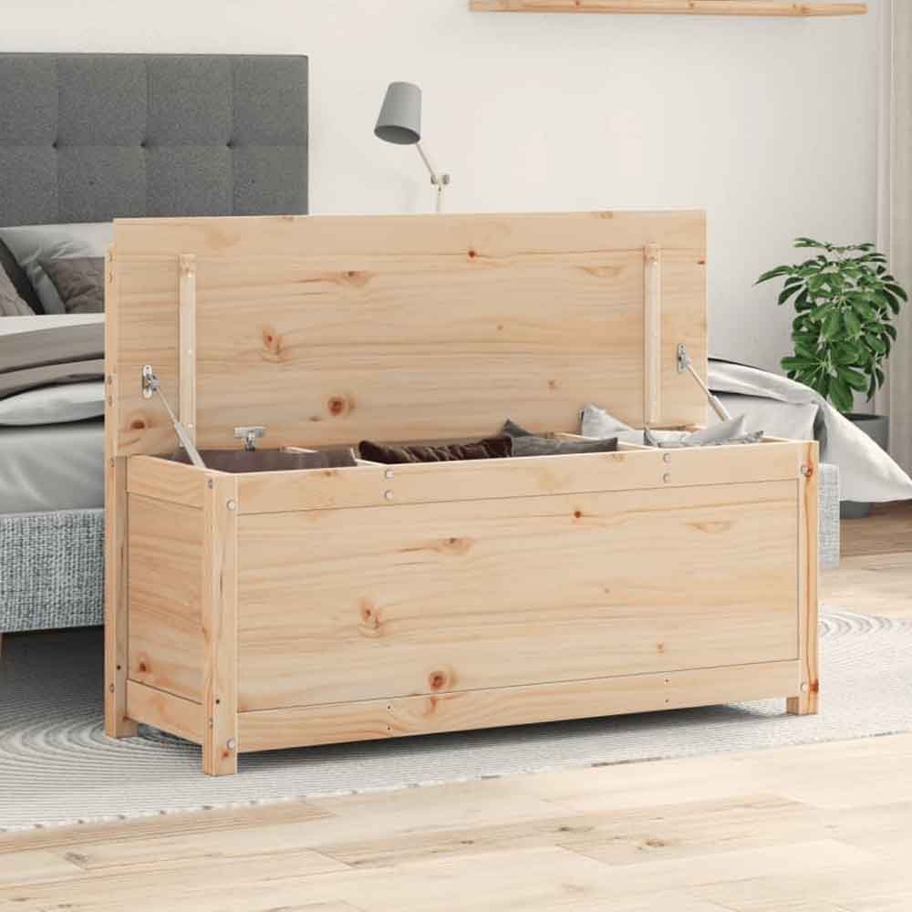 Laval Wooden Large Hallway Storage Seating Bench In Natural