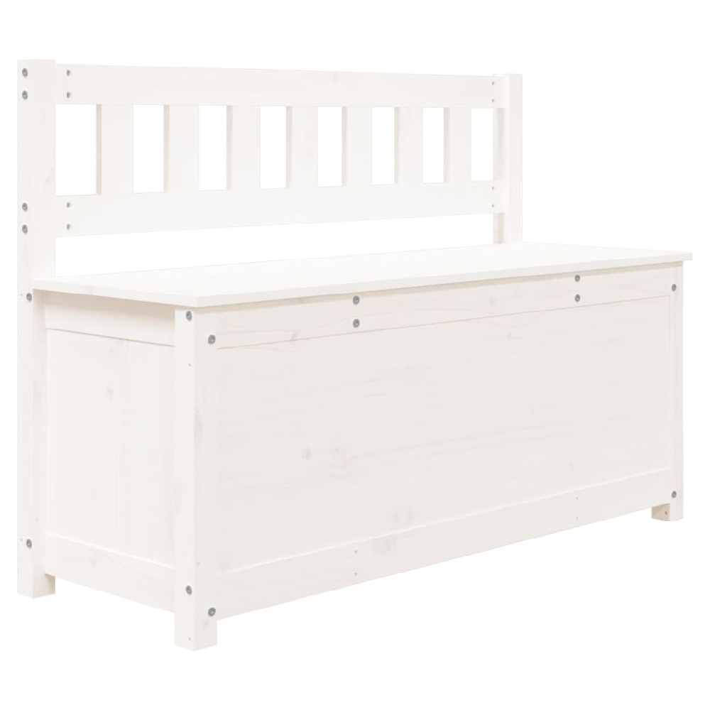 Laval Wooden Large Hallway Storage Seating Bench In White