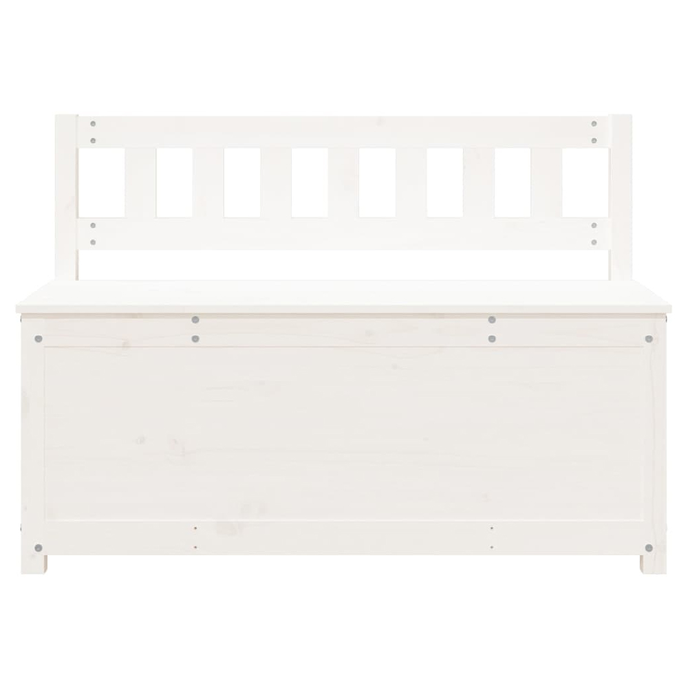 Laval Wooden Large Hallway Storage Seating Bench In White