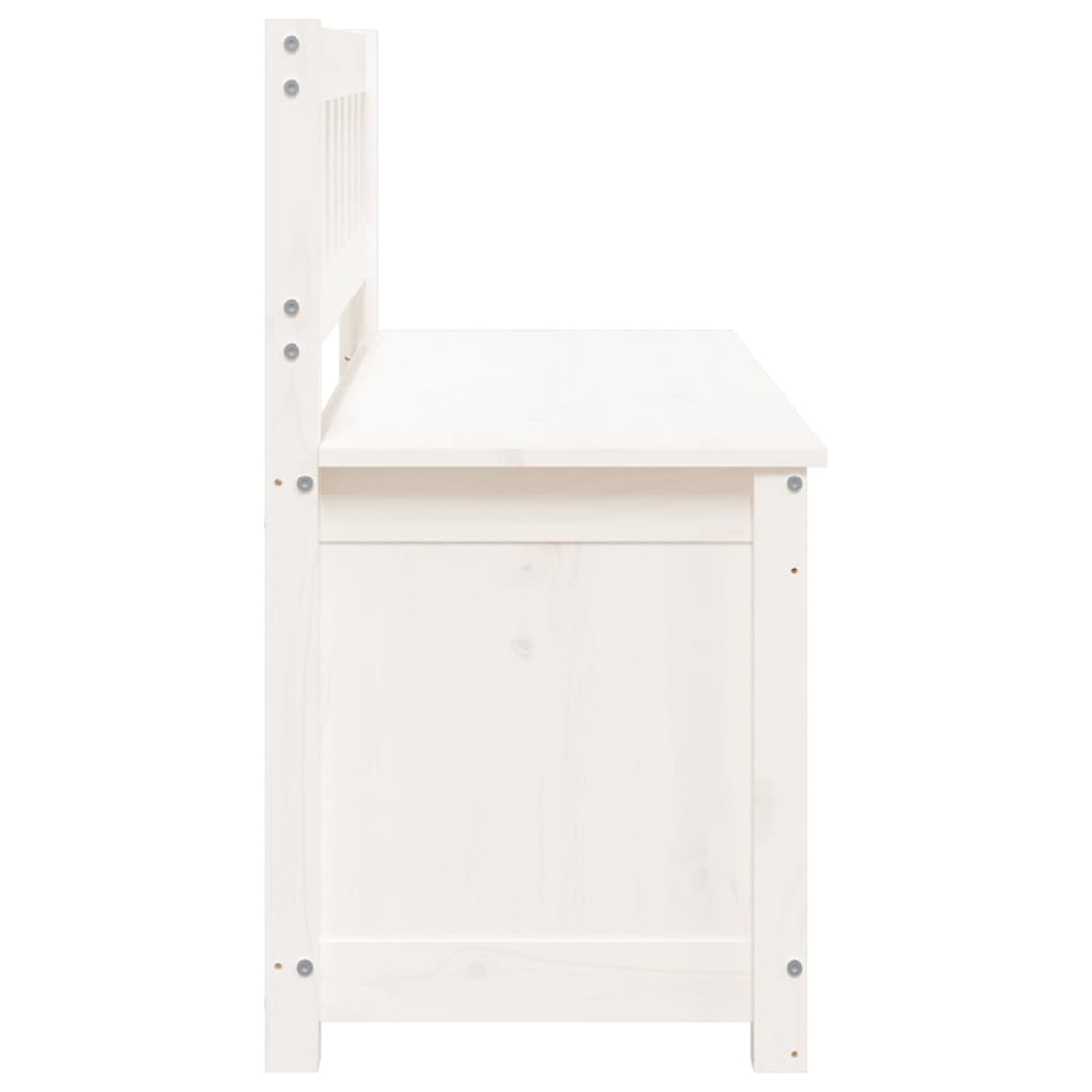 Laval Wooden Large Hallway Storage Seating Bench In White